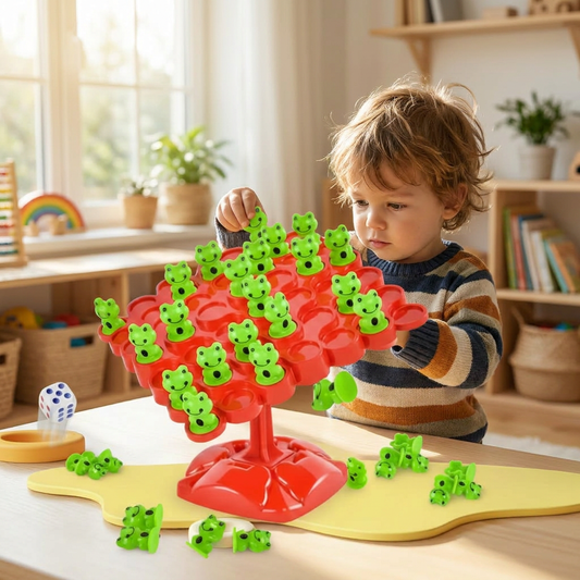 Child playing with a STEM math learning toy - lifestyle
