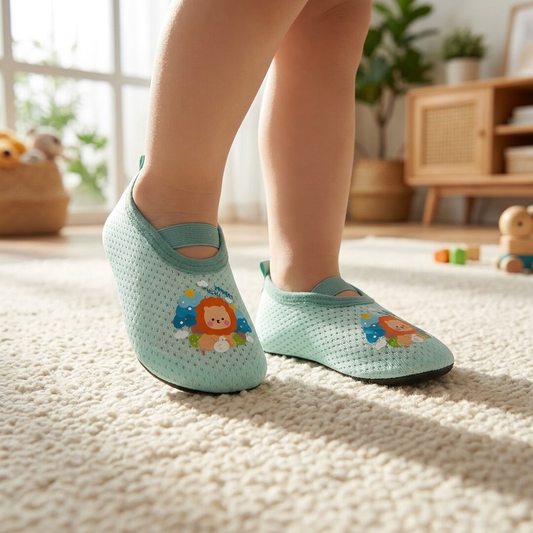 Toddler wearing non-slip baby shoes - lifestyle