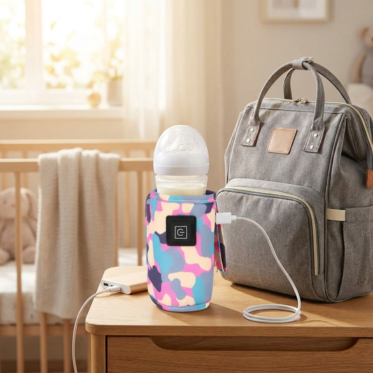 Mobile bottle warmer warming a bottle - lifestyle