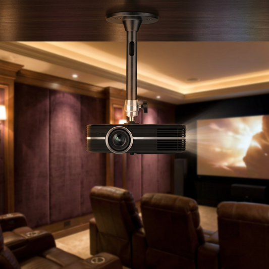 Projector on a universal ceiling mount in a home theater - lifestyle