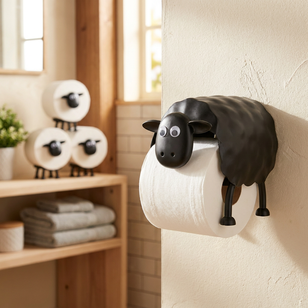 Toilet paper holder mounted on a bathroom wall - lifestyle